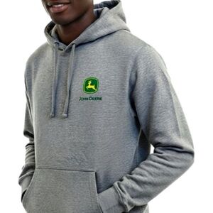 John Deere Gray Hoodie with Logo Brand New with Tags Size Medium Graphic on Back